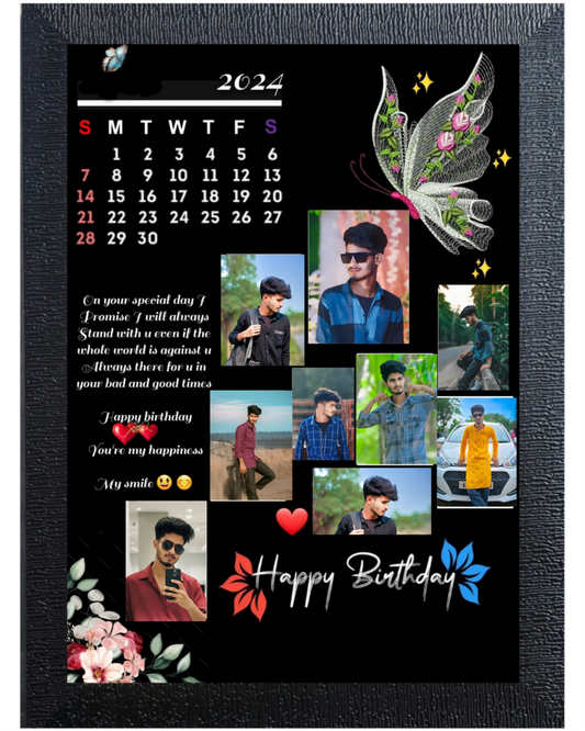Customise happy birthday photo frame